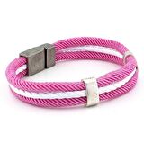 PEMBE BEYAZ BEYAZ ÜÇ SIRA HALAT İP ERKEK BİLEKLİK M009H