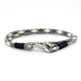 YEŞİL BEYAZ PARACORD METAL KANCA İKİ SIRA ERKEK BİLEKLİK M011G