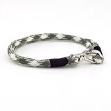 YEŞİL BEYAZ PARACORD METAL KANCA İKİ SIRA ERKEK BİLEKLİK M011G