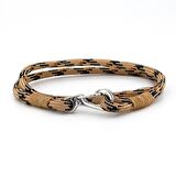 SÜTLÜ KAHVE PARACORD METAL KANCA İKİ SIRA ERKEK BİLEKLİK M011H