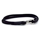 SİYAH PARACORD METAL KANCA İKİ SIRA SARMA ERKEK BİLEKLİK M011K