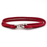 BORDO PARACORD METAL KANCA İKİ SIRA SARMA ERKEK BİLEKLİK M011M