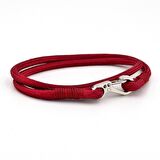 BORDO PARACORD METAL KANCA İKİ SIRA SARMA ERKEK BİLEKLİK M011M