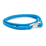 MAVİ PARACORD METAL KANCA İKİ SIRA SARMA ERKEK BİLEKLİK M011N