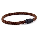 KAHVERENGİ SİYAH PARACORD İPLİ MIKNATISLI ERKEK BİLEKLİK M012F