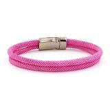 PEMBE İKİ SIRALI METAL MIKNATISLI ERKEK BİLEKLİK M013K