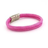 PEMBE İKİ SIRALI METAL MIKNATISLI ERKEK BİLEKLİK M013K