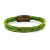 FISTIK YEŞİL İKİ SIRALI METAL MIKNATISLI ERKEK BİLEKLİK M013N
