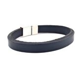 ORJİNAL KALIN DERİ METAL MIKNATISLI ERKEK BİLEKLİK M017C