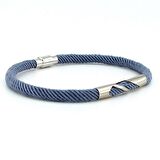 GRİ ÖRGÜ İPLİ METAL ÇENTİK MIKNATISLI ERKEK BİLEKLİK M027B