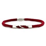 BORDO ÖRGÜ İPLİ METAL ÇENTİK MIKNATISLI ERKEK BİLEKLİK M027J