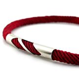 BORDO ÖRGÜ İPLİ METAL ÇENTİK MIKNATISLI ERKEK BİLEKLİK M027J