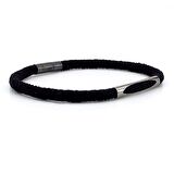 SİYAH ÖRGÜ İPLİ ANTRASİT METAL MIKNATISLI ERKEK BİLEKLİK M028A