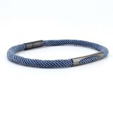 GRİ ÖRGÜ İPLİ ANTRASİT METAL MIKNATISLI ERKEK BİLEKLİK M028B