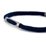 LACİVERT ÖRGÜ İPLİ ANTRASİT METAL MIKNATISLI ERKEK BİLEKLİK M028C