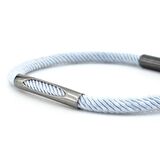 AÇIK GRİ ÖRGÜ İPLİ ANTRASİT METAL MIKNATISLI ERKEK BİLEKLİK M028P