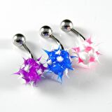 RENKLİ SiLİKON UÇLU PiERCiNG 3 ADET MAVİ P084