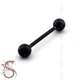 TOP UÇLU VÜCUT PİERCİNG 25 MM SİYAH RENK KULAK P355