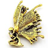 TINKER BELL PERİ KELEBEK BÜYÜK BOY METAL BROŞ ROZET PİN RZ051