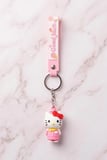 Hello Kitty Figürlü Pembe Silikon Anahtarlık