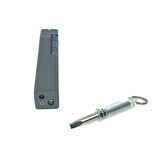 Slim Kare Metal Çakmak - Antrasit - Taşlı Gazlı