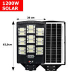 HL1200 DLS 1200 Solar Güneş Enerjili Profesyonel Led Bahçe Aydınlatması Hareket Sensörlü 666 Ledli