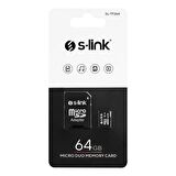 S-Link SL-TF264 64GB Class 10 Adaptörlü Micro SD Kart Bellek