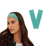 Salvia Dione 2' li Spor Kadın Erkek Saç Bandı Seti  - Elastik Kaymaz İnce Ter Emici Esnek Genç Saç Bandı Bandana - Kadın Makyaj Yüz Yıkama Koşu Fitness Yoga Pilates Bisiklet İçin Saç Bandı Taç - Kadın & Erkek Atletik Egzersiz Ter Bandı Seti Turkuaz