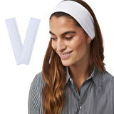 Salvia Dione 2' li Spor Kadın Erkek Saç Bandı Seti  - Elastik Kaymaz İnce Ter Emici Esnek Genç Saç Bandı Bandana - Kadın Makyaj Yüz Yıkama Koşu Fitness Yoga Pilates Bisiklet İçin Saç Bandı Taç - Kadın & Erkek Atletik Egzersiz Ter Bandı Seti Beyaz