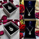 925 Ayar Gümüş Yuvarlak Taşlı Harf Kolye – Kişiye Özel Harf Kolye