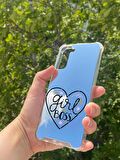 Samsung Galaxy S21 Plus Uyumlu Aynalı Girl Boss Desenli Darbe Kamera Korumalı Silikon Telefon Kılıfı