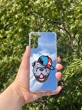Samsung Galaxy S21 Plus Uyumlu Aynalı Sevimli Köpek Desenli Darbe Kamera Korumalı Silikon Telefon Kılıfı