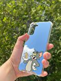 Samsung Galaxy S21 Plus Uyumlu Aynalı Tom Ve Jerry Desenli Darbe Kamera Korumalı Silikon Telefon Kılıfı