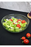 Cam Salata Tabağı Sunum Cips Tabak 22 Cm Servis Kasesi Lol - 1 Adet
