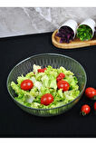 Cam Salata Tabağı Sunum Cips Tabak 21 Cm Servis Kasesi- 1 Adet