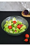 Cam Salata Tabağı Sunum Cips Tabak 22 Cm Servis Kasesi VRGS- 1 Adet