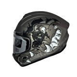 NRO Full Face Motosiklet Kaskı Nardo Grey Croco X2