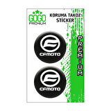 Gogo Koruma Takozu 2'li Damla Sticker (4x4) Beyaz - CF Moto