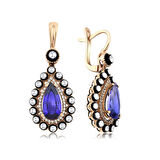 5.45 Karat Elmas Safir Küpe