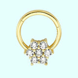 Altın Halka Piercing Tektaş Kartanesi 14 Ayar