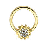 Altın Halka Piercing Güneş 14 Ayar