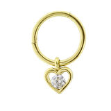 Altın Halka Piercing Kalp 14 Ayar