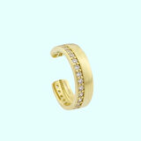 Altın Kıkırdak Küpe 14 Ayar Earcuff Taşlı