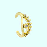 Altın Kıkırdak Küpe 14 Ayar Earcuff Göz