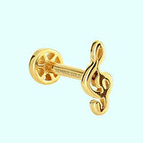 Altın Sol Tragus Piercing 14 Ayar