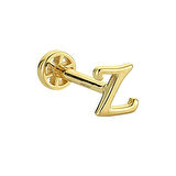 Altın Piercing -Z- Harf 14 Ayar Tragus