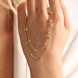 Altın Kuş Kafesi Zincir İki Sıra Dorikalı