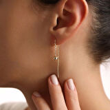 14 Ayar Altın Sallantılı Ball Küpe