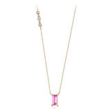 1.48 Karat Pırlanta Pembe Taşlı Kolye