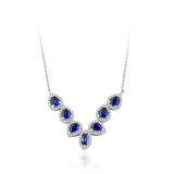 1.78 Karat Pırlanta Safir Kolye